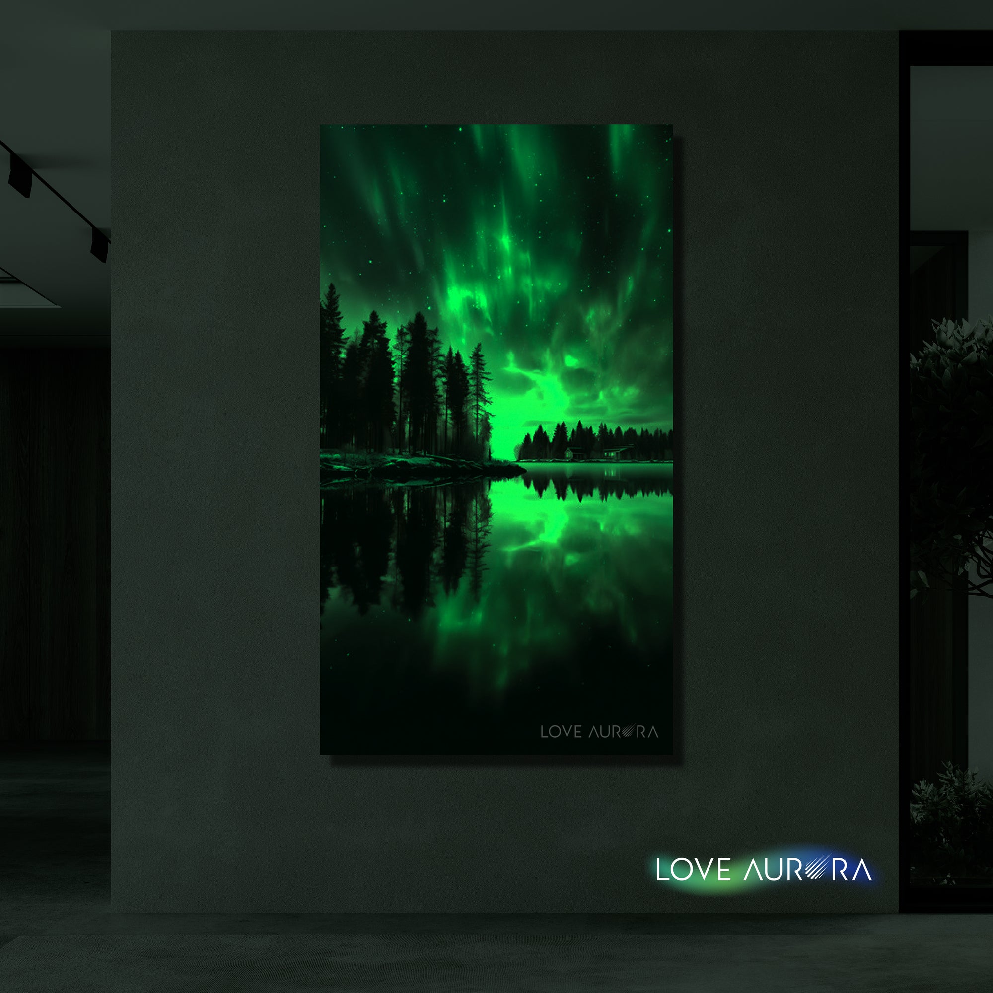 LoveMyAurora® Glow in the dark painting (Forest)