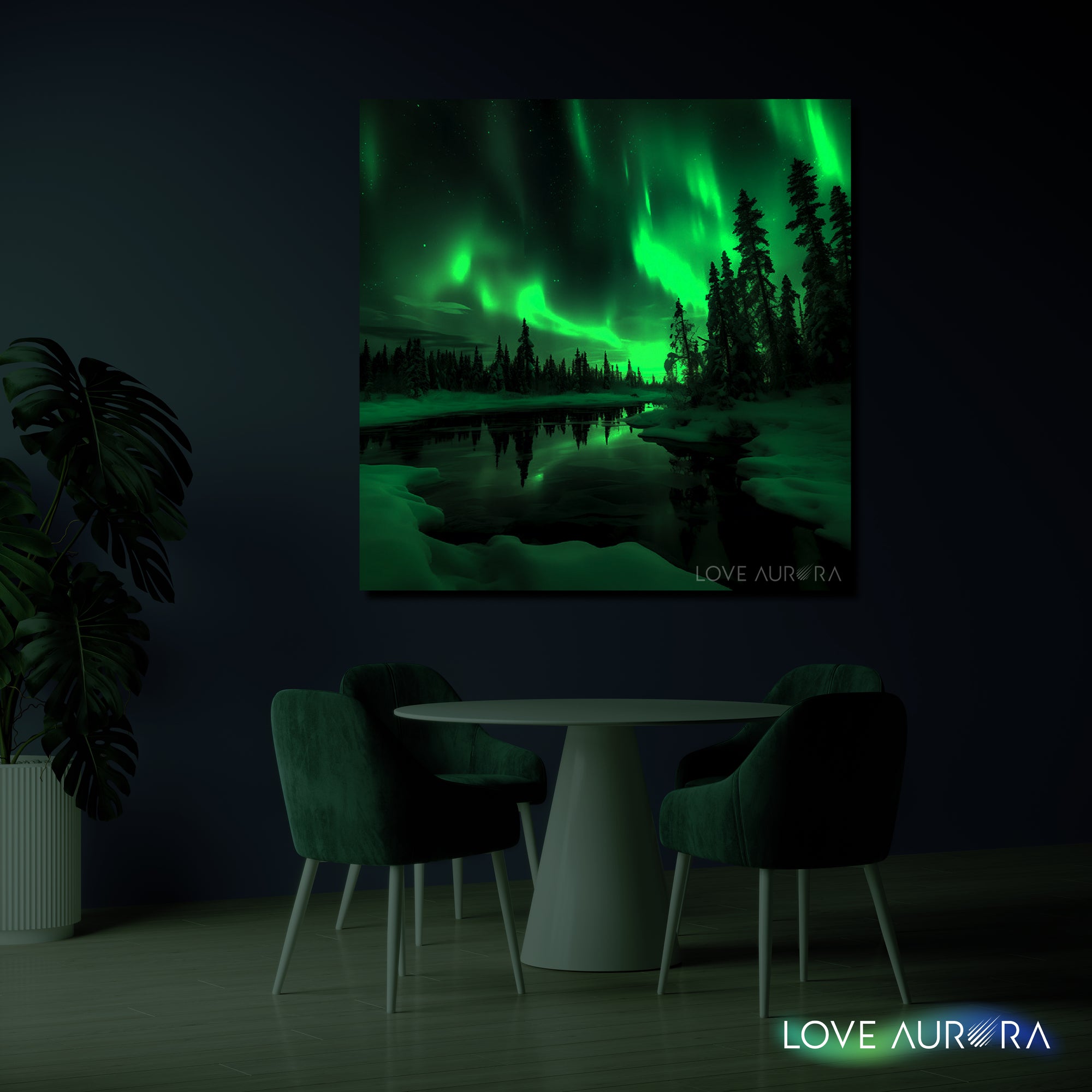 LoveMyAurora  Tree Shadows Beneath the Starry Sky (Square)