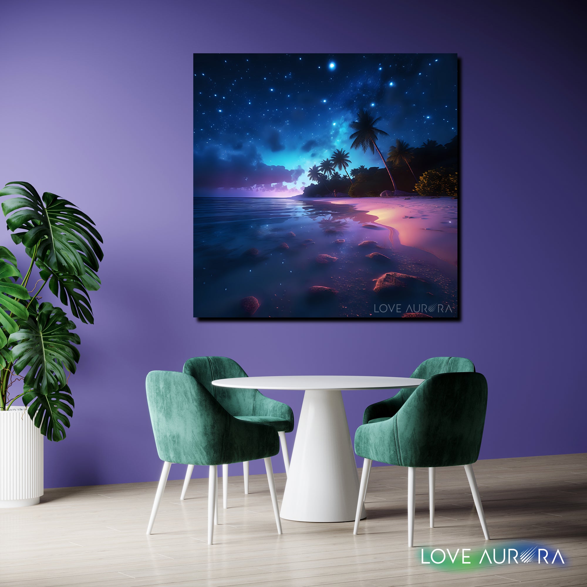 LoveMyAurora  Night Beach (Square)